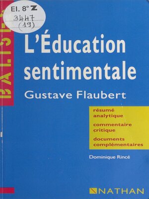 cover image of L'éducation sentimentale